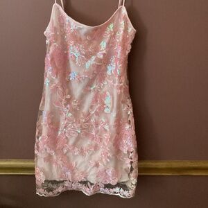 Soft pink homecoming dress